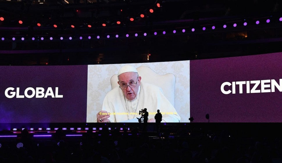Pope Francis at VAX LIVE event