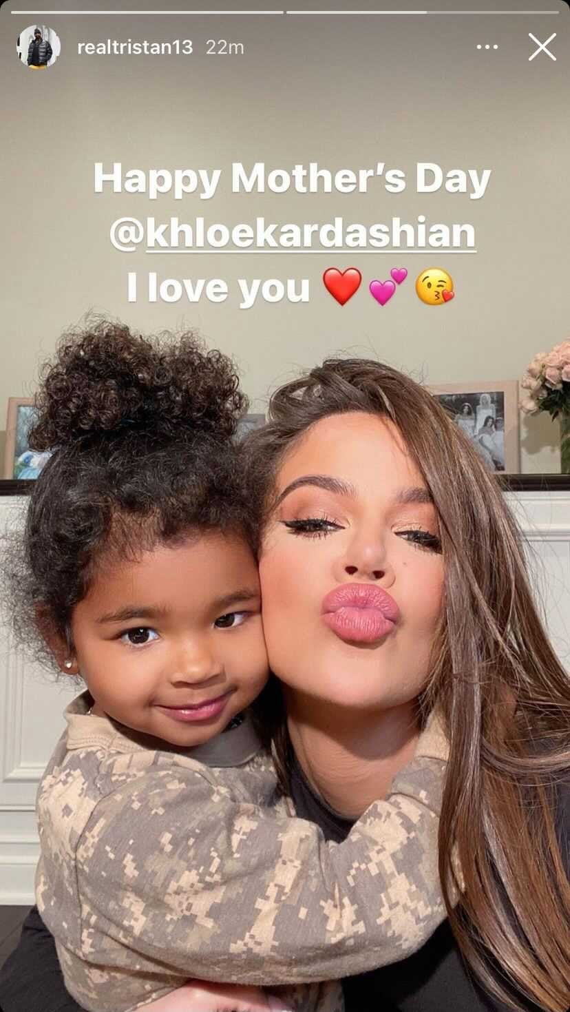 Tristan Thompson Mother's Day Post to Khloe Kardashian