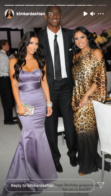 Kim Kardashian, Kobe Bryant and Vanessa Bryant