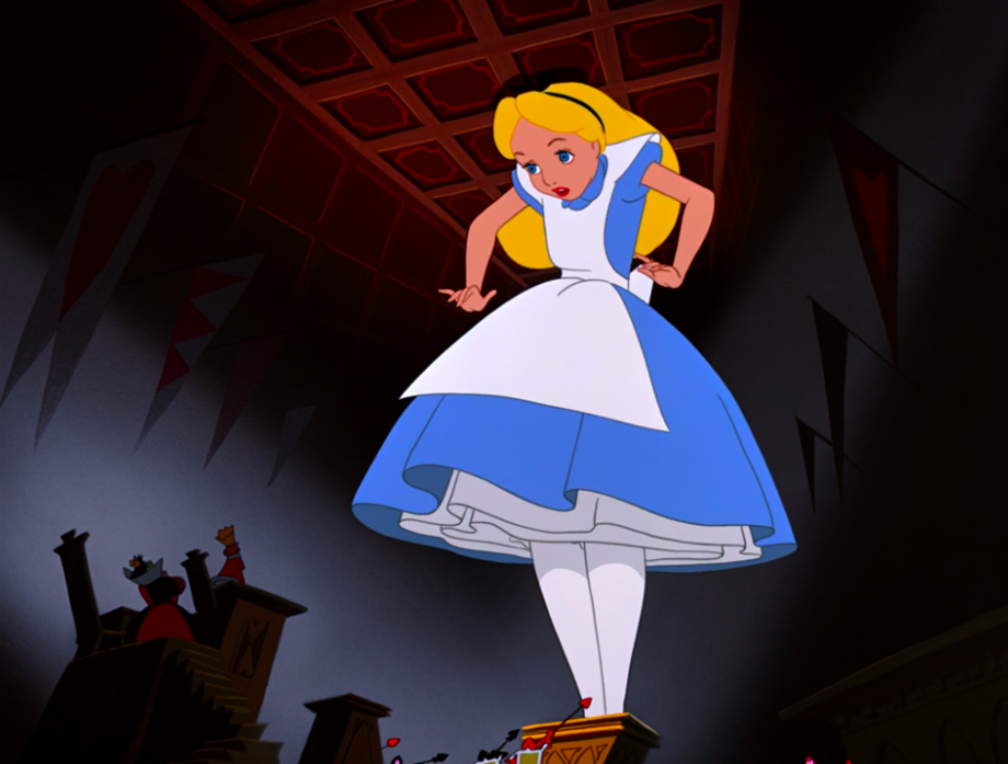 Alice stands trial in one of the movie's final moments.