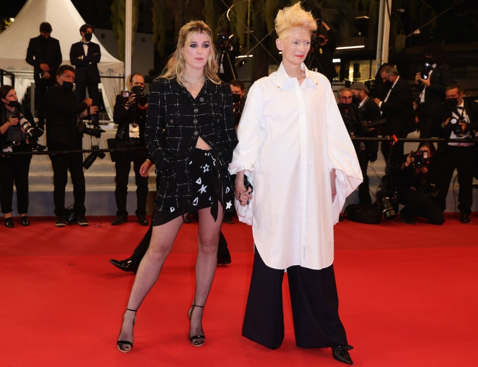 Tilda Swinton and daughter Honor at Cannes
