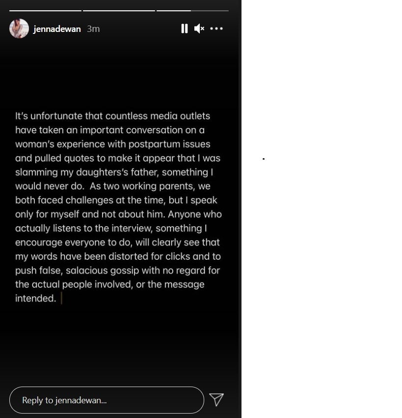 Jenna Dewan's Instagram Story