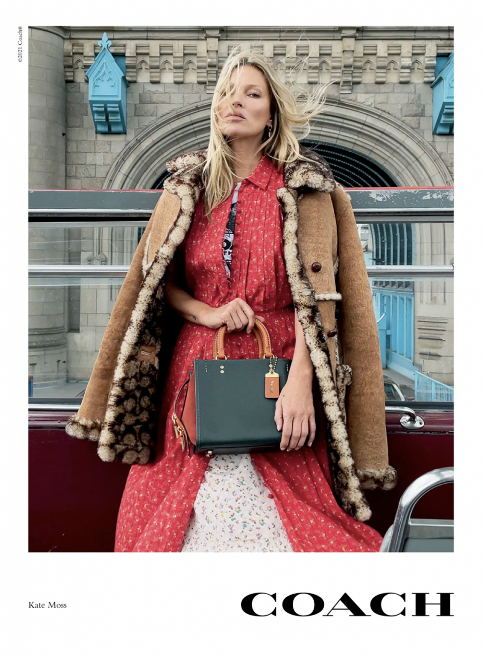 Coach Rogue 25 in Colorblock Global Campaign with Kate Moss
