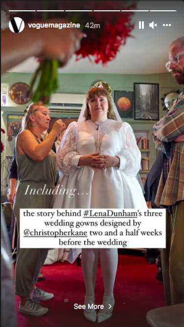 Lena Dunham wedding dress