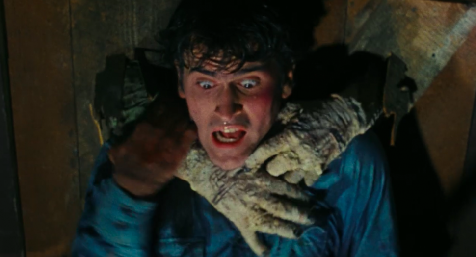 Bruce Campbell is attacked by the undead in 'The Evil Dead.'