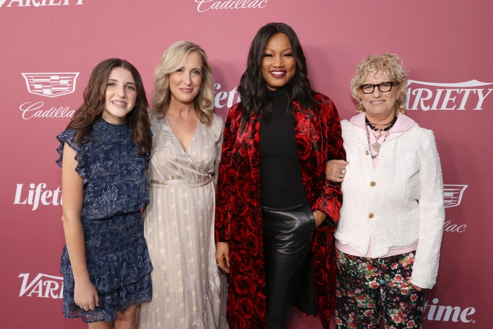 President and Group Publisher of Variety Michelle Sobrino-Stearns, Garcelle Beauvais and Editor-in-Chief of Variety Claudia Eller attend Variety's Power of Women Presented by Lifetime at Wallis Annenberg Center for the Performing Arts on September 30, 2021 in Beverly Hills, California