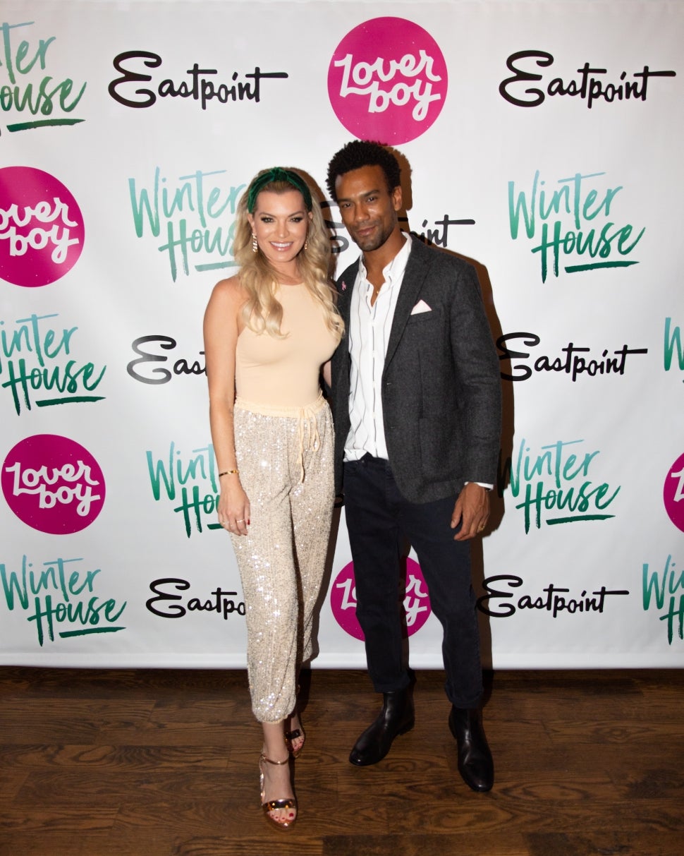 Lindsay Hubbard and Jason Cameron attend the premiere party for Winter House