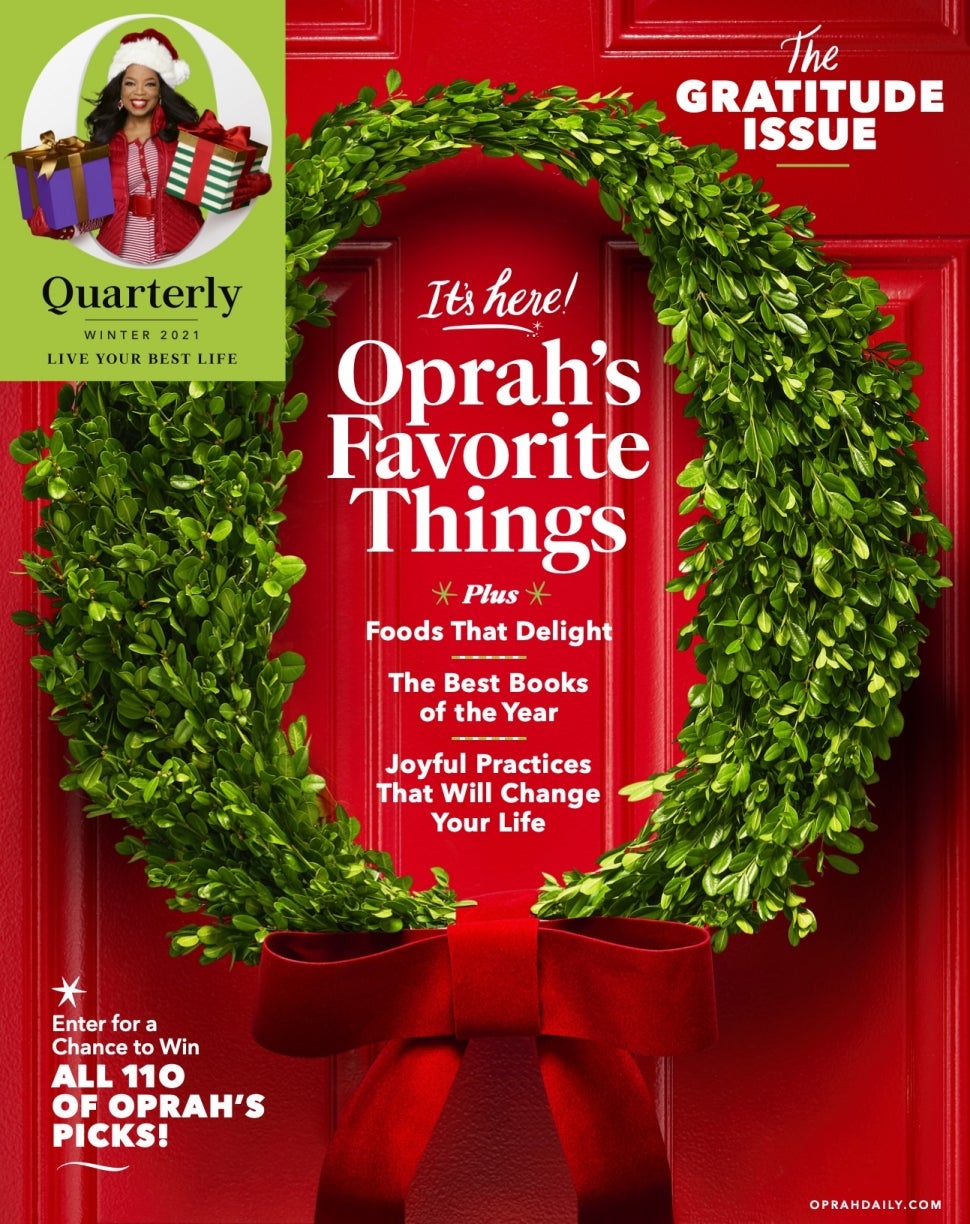 Oprah O Mag Cover Nov 2021 - Oprah's Favorite Things 
