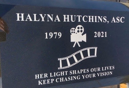 Halyna Hutchins' grave marker