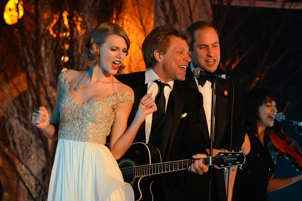 Taylor Swift, Jon Bon Jovi and Prince William