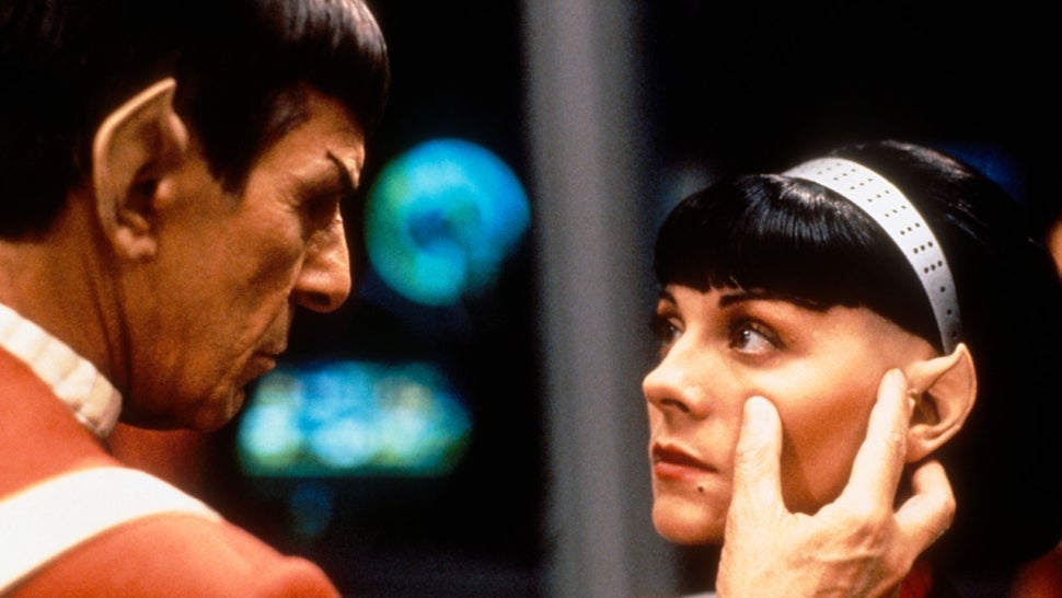 Leonard Nimoy and Kim Cattrall in 'Star Trek VI: The Undiscovered Country.'