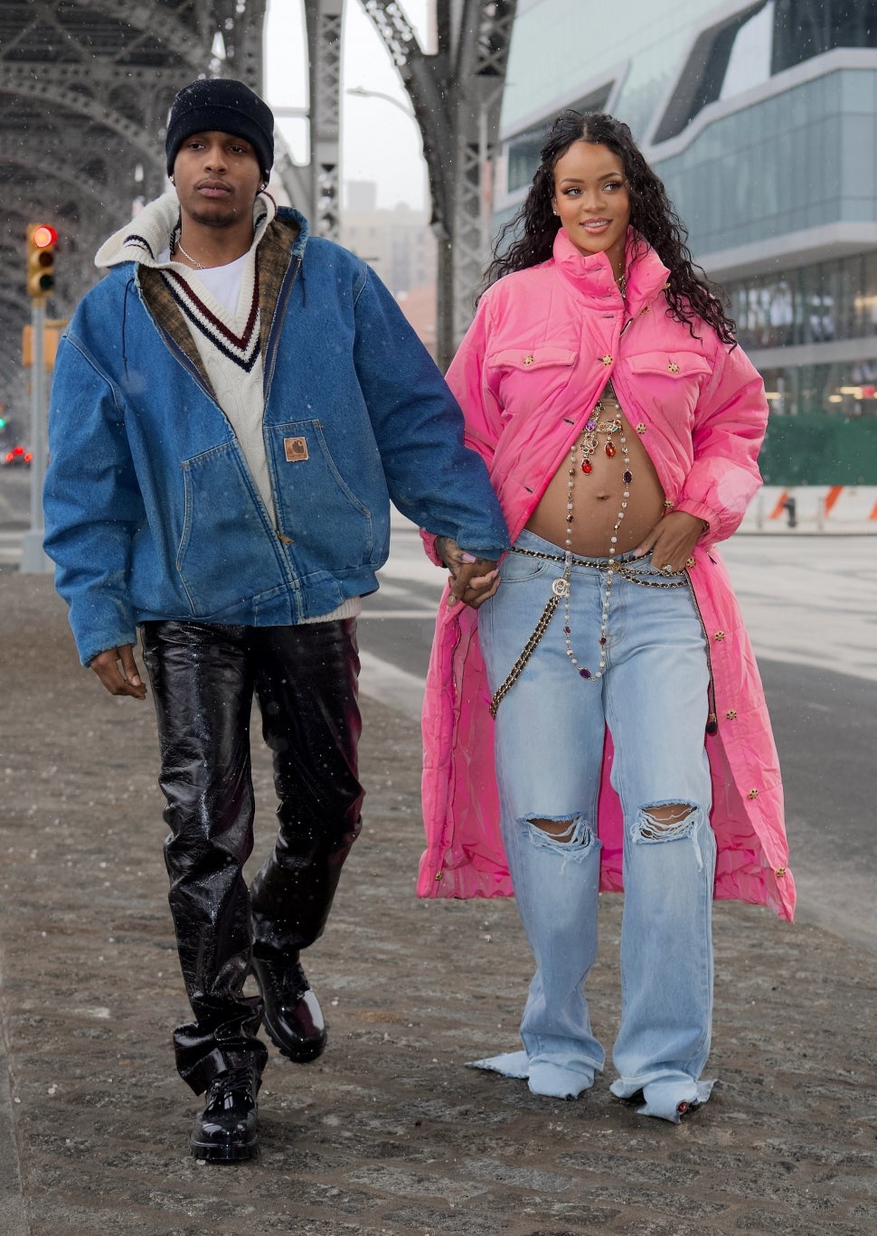 Rihanna and A$AP Rocky in Harlem