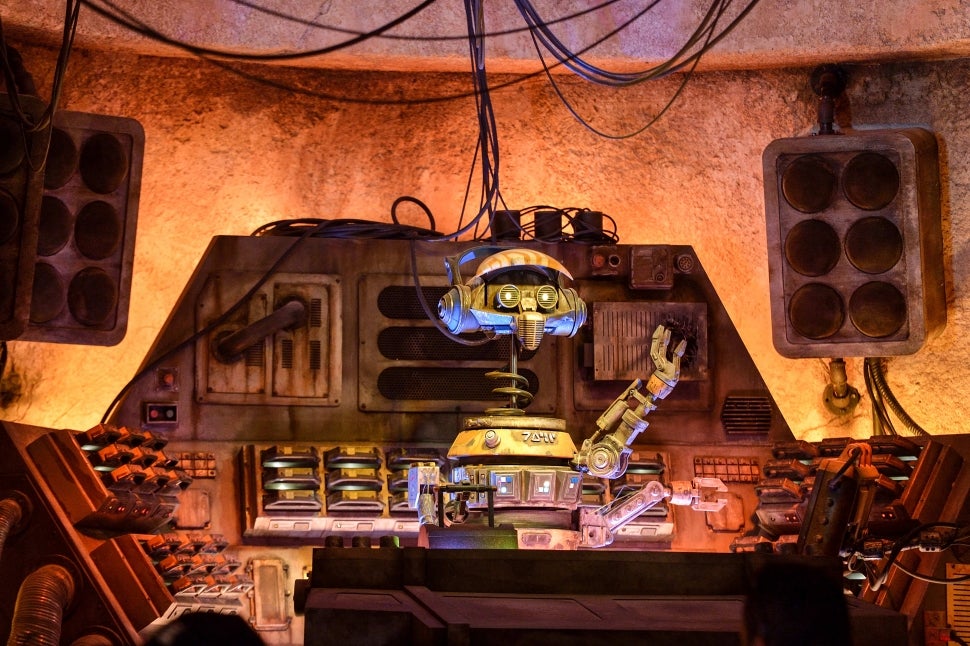 "DJ Rex" spinning records in Oga's Cantina.