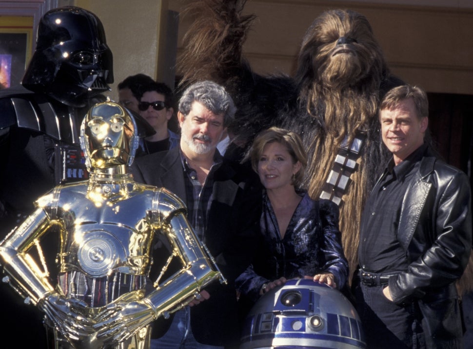 George Lucas and the 'Star Wars' cast attend the 'Special Edition' premiere.