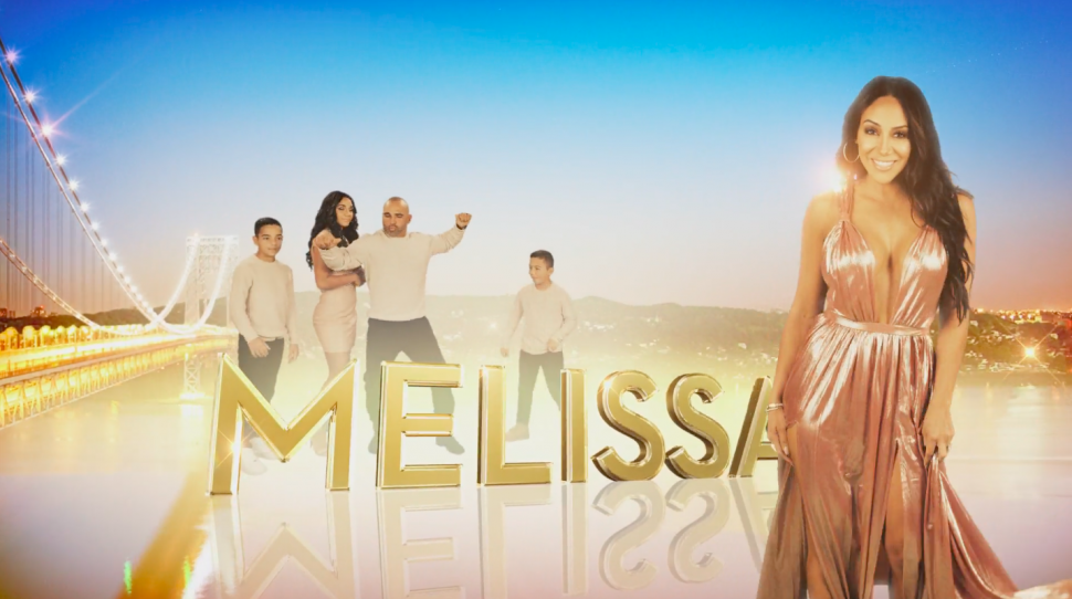 Melissa Gorga's intro card for season 12 of The Real Housewives of New Jersey