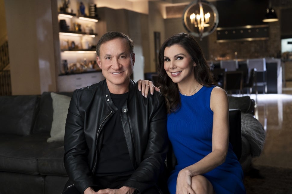 Heather and Terry Dubrow on set of their new E! special, 7 Year Stitch