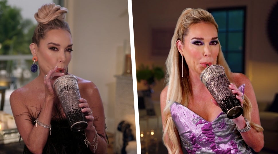 Marysol Patton sips from a bedazzled tumbler on The Real Housewives of Miami