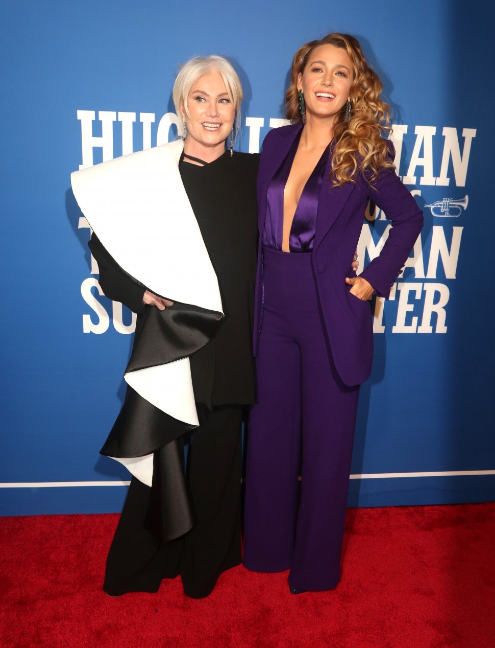Deborra-Lee Furness and Blake Lively pose at the opening night of "The Music Man" at Winter Garden Theatre on February 10, 2022 in New York City. 