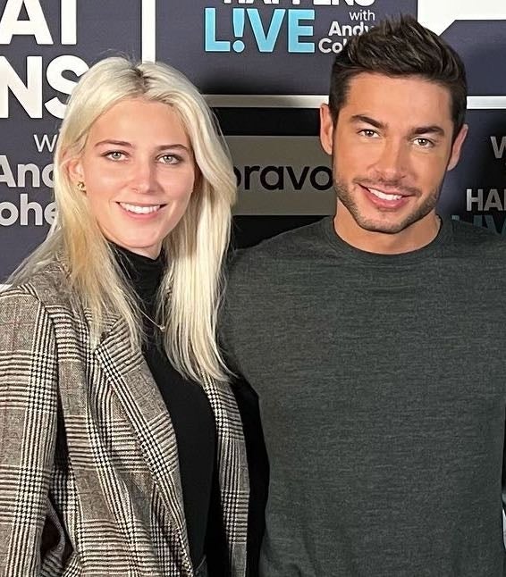 Andrea Denver poses with girlfriend Lexi Sundin at Bravo's Watch What Happens Live With Andy Cohen
