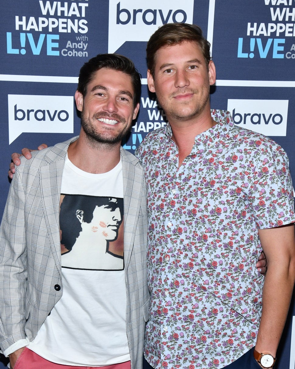 Craig Conover and Austen Kroll backstage at Bravo's Watch What Happens Live With Andy Cohen