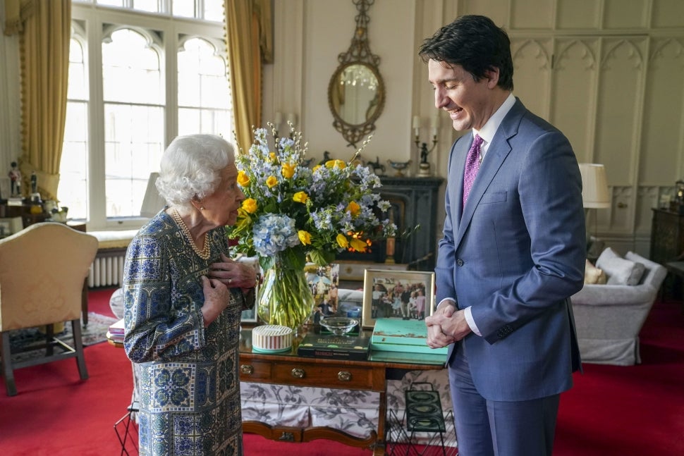 Queen Elizabeth and Justin Trudeau