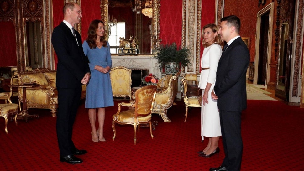 Prince William, Kate MIddleton, President Zelenskyy and wife Olena