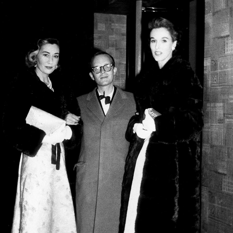 Gloria Guinness, Truman Capote, and Barbara "Babe" Paley ca. 1957