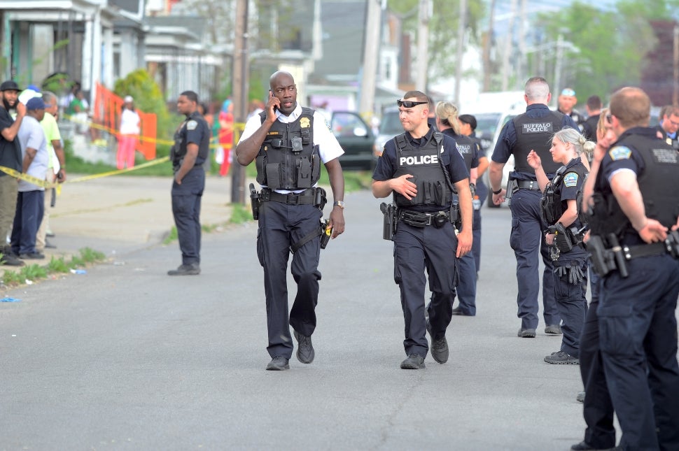 Buffalo Police on scene at a Tops Friendly Market 
