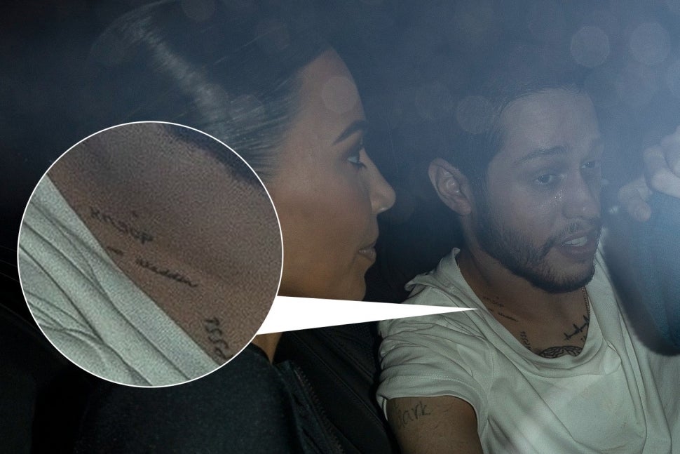 Pete Davidsons tattoo of Kim Kardashians children divides fans  Metro  News