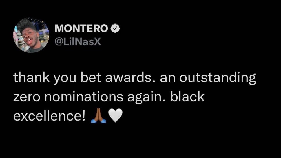 Lil Nas X Calls Out BET for Awards Snub
