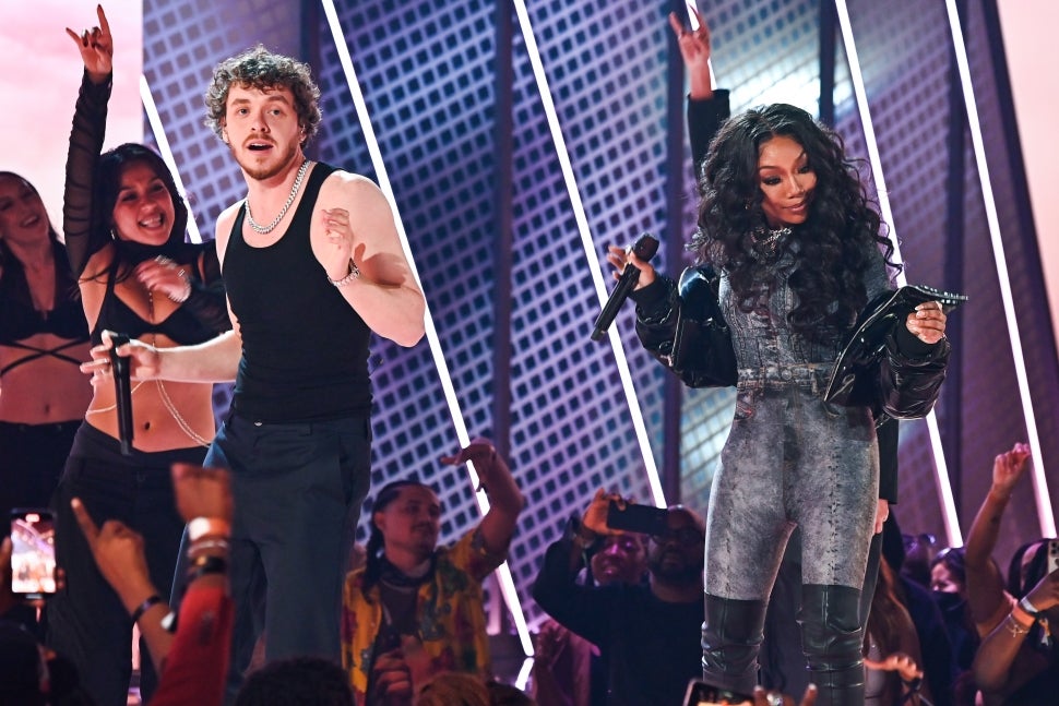 Brandy Joins Jack Harlow Onstage during the BET Awards