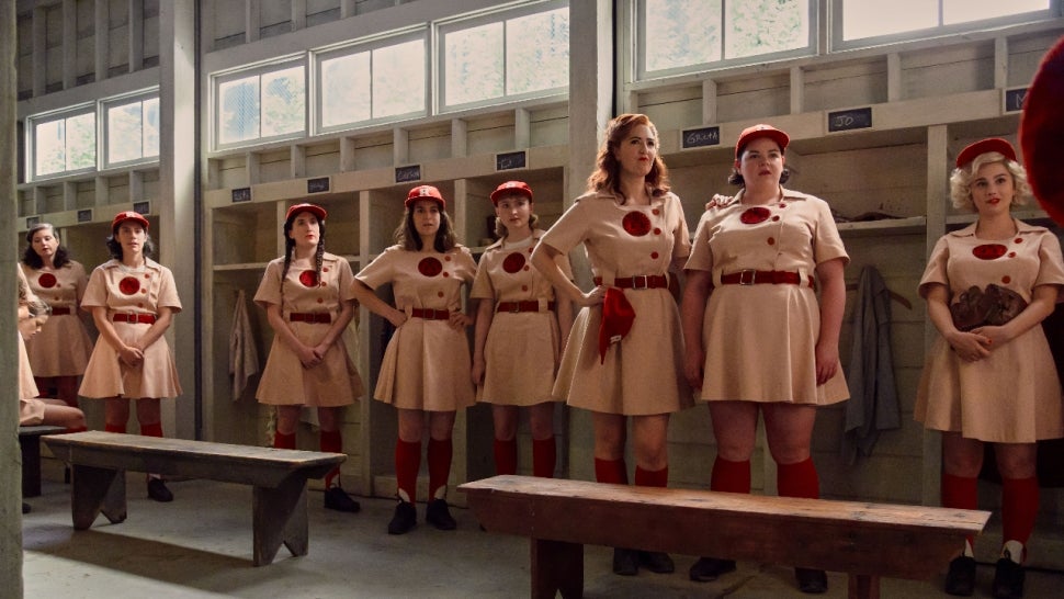 An ensemble shot of the Rockford Peaches in Prime Video's 'A League of Their Own' TV adaptation.