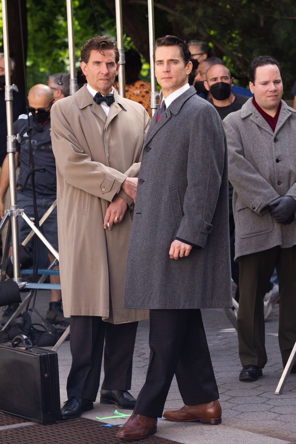 Bradley Cooper and Matt Bomer Kiss on Set of 'Maestro' PICS