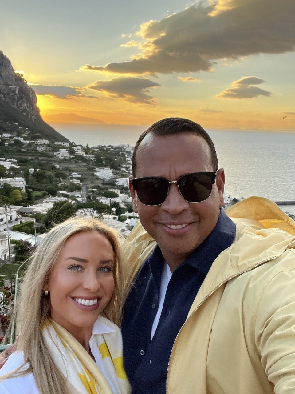 Alex Rodriguez and Kathryne Padgett Kiss in Capri