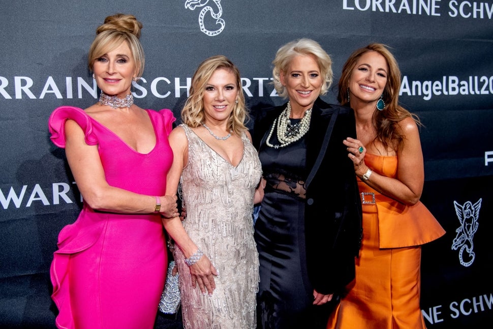 Jill Zarin poses with Dorinda Medley, Ramona Singer and Sonja Morgan at the 2018 Angel Ball