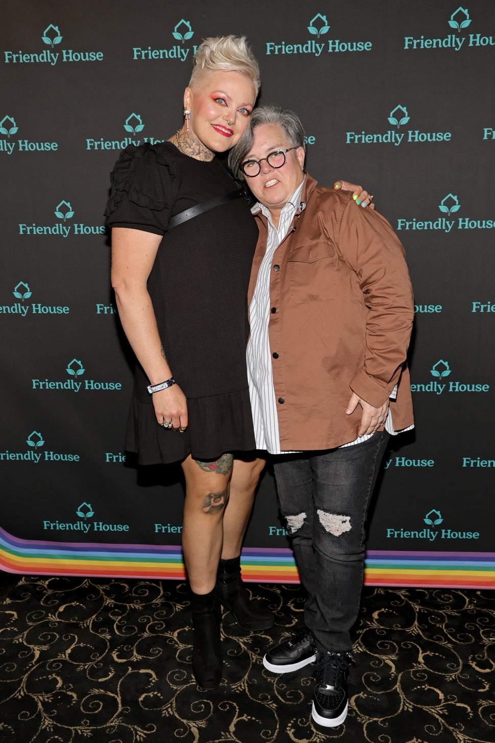 Aimee Hauer and Rosie O'Donnell attend FRIENDLY HOUSE LA Comedy Benefit, hosted by Rosie O'Donnell, at The Fonda Theatre on July 16, 2022 in Los Angeles, California.