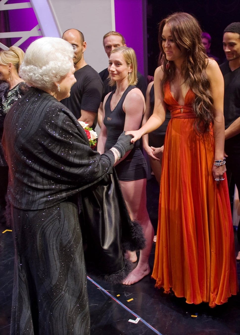 Queen Elizabeth II and Miley Cyrus