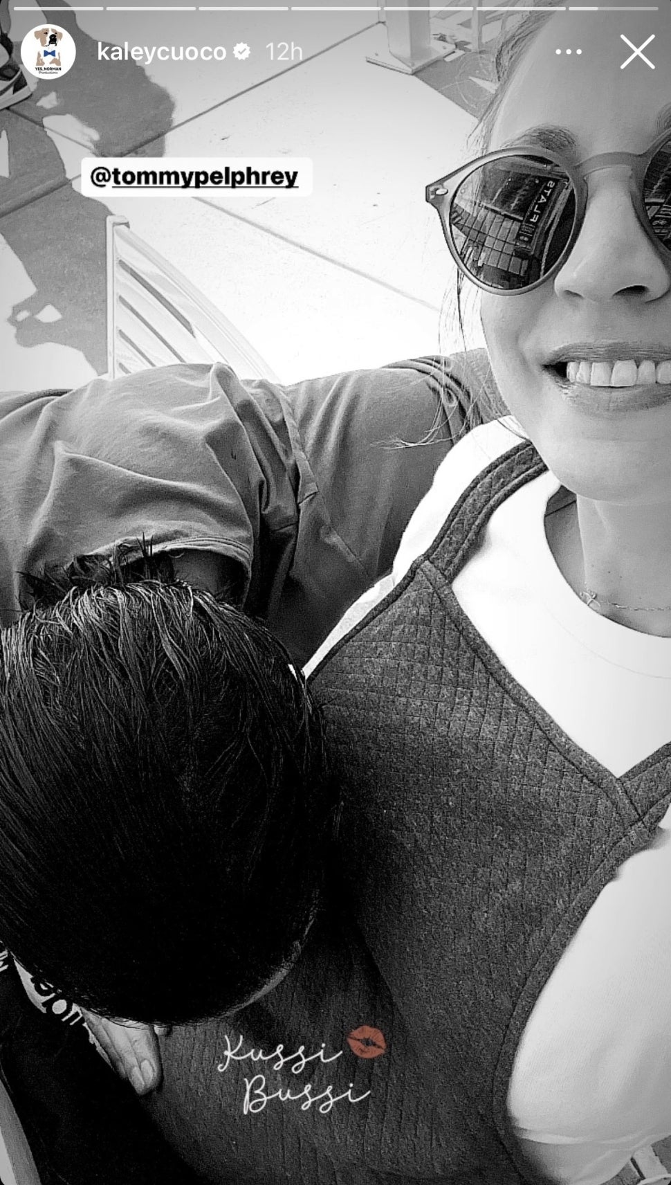 Pregnant Kaley Cuoco Shows Off Baby Bump, Gets a Sweet Belly Kiss From