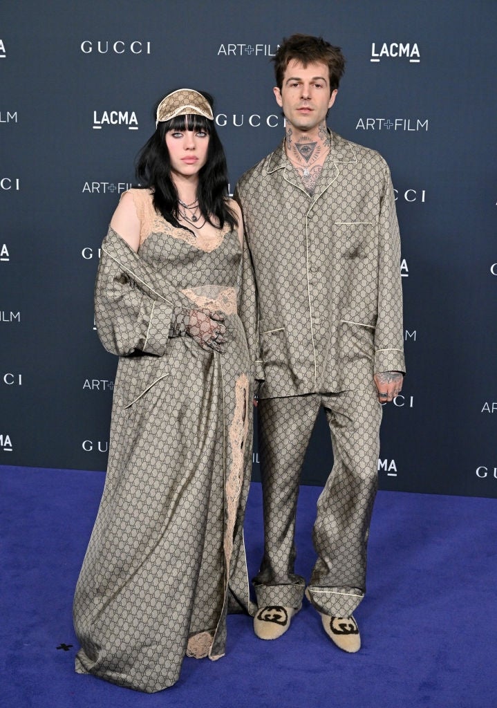 Billie Eilish and Boyfriend Jesse Rutherford Couple Up in Matching Gucci  Pajamas | Entertainment Tonight