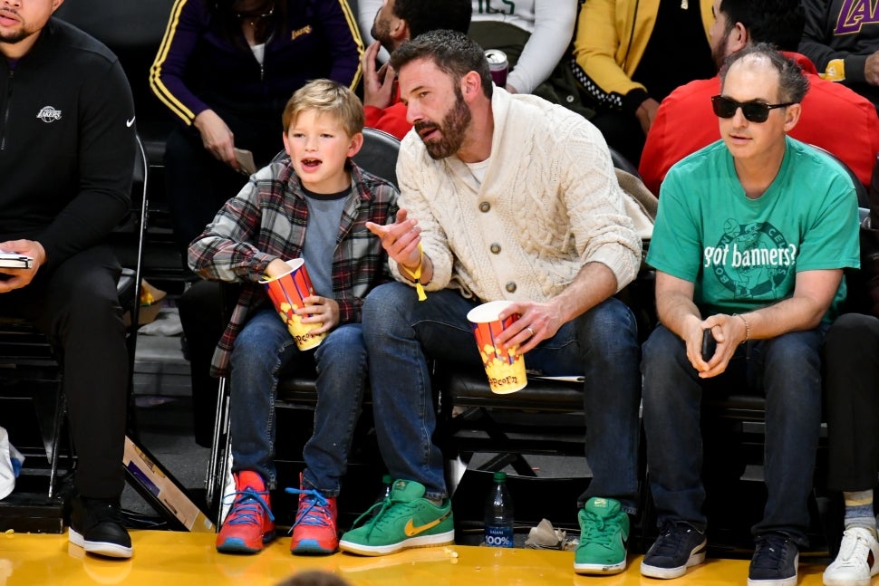 Ben Affleck and Samuel attend Lakers game