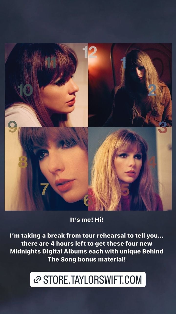 Taylor Swift Instagram Story