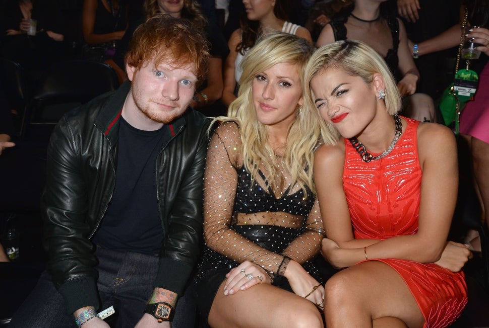 Ed Sheeran, Ellie Goulding and Rita Ora