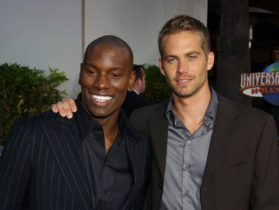 Tyrese Gibson and Paul Walker