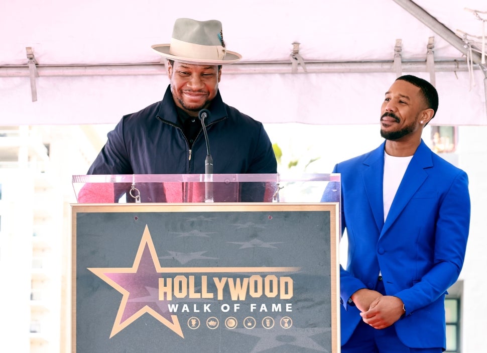 Michael B. Jordan Receives Star on Hollywood Walk of Fame -- Jonathan Majors