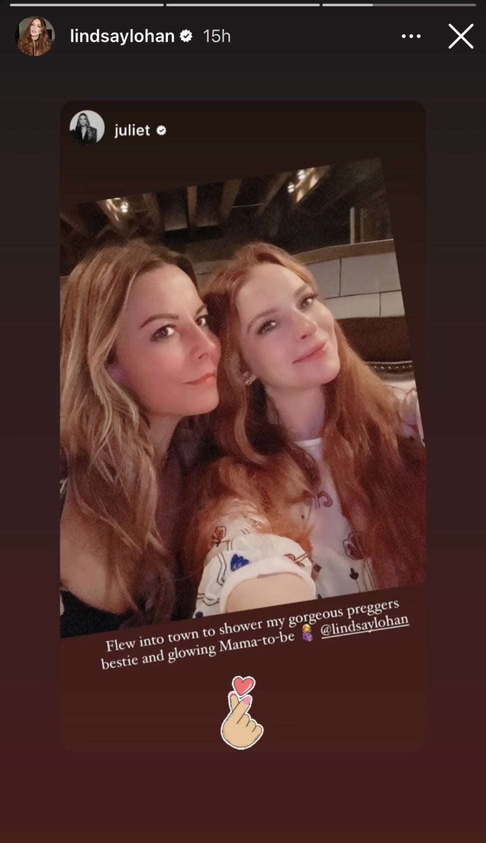 Lindsay Lohan celebrated during baby shower 
