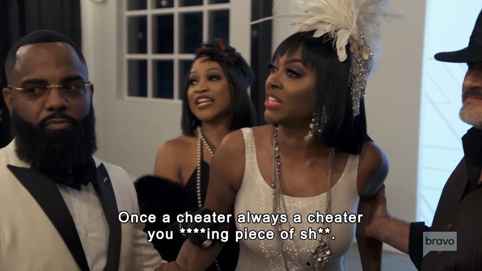 Kenya Moore confronts Martell Holt on the season premiere of The Real Housewives of Atlanta