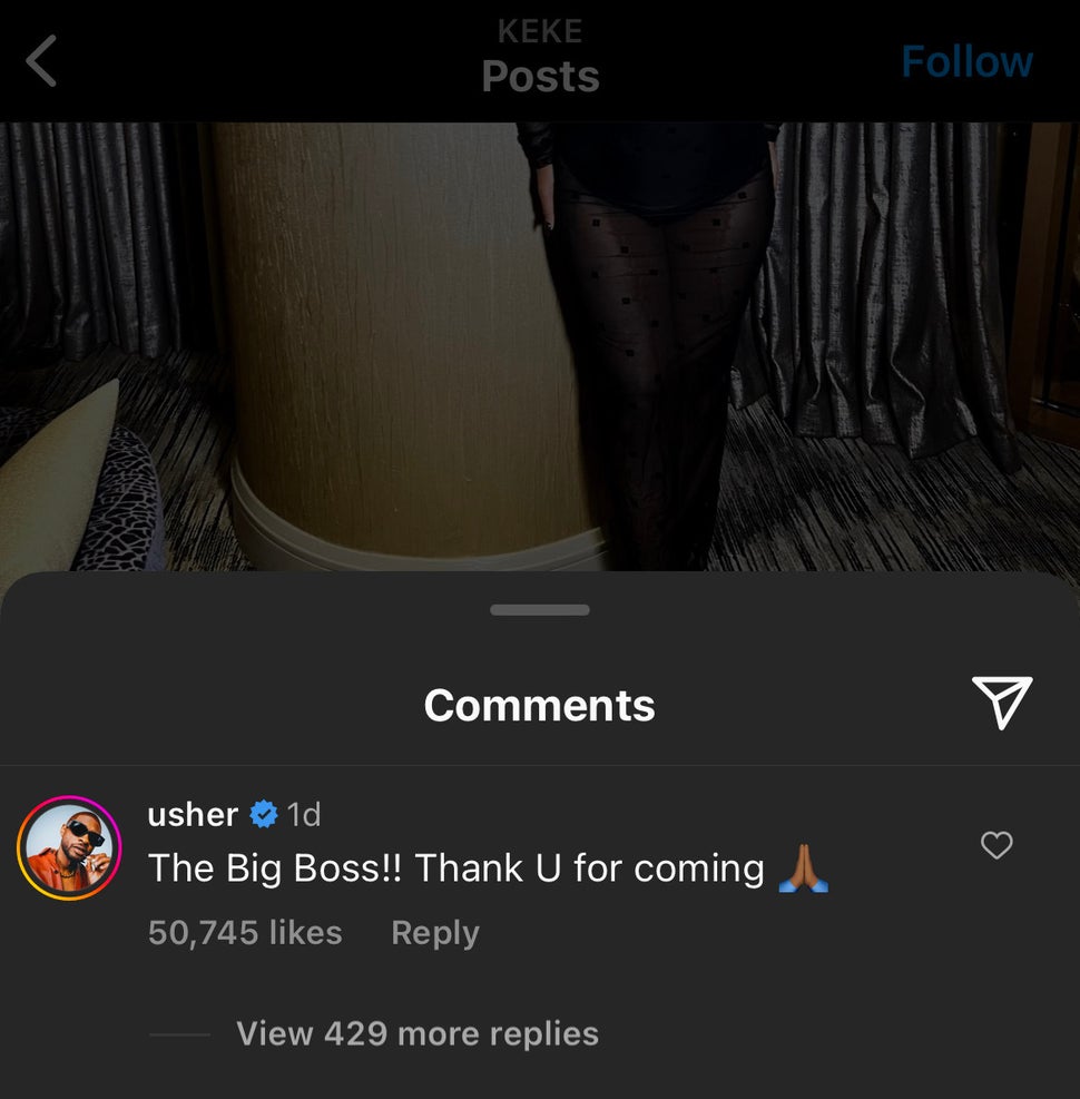 Keke Palmer Receives Supportive Comment From Usher Amid Darius Jackson