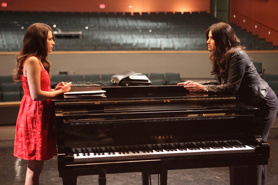 Lea Michele and Idina Menzel on 'Glee'