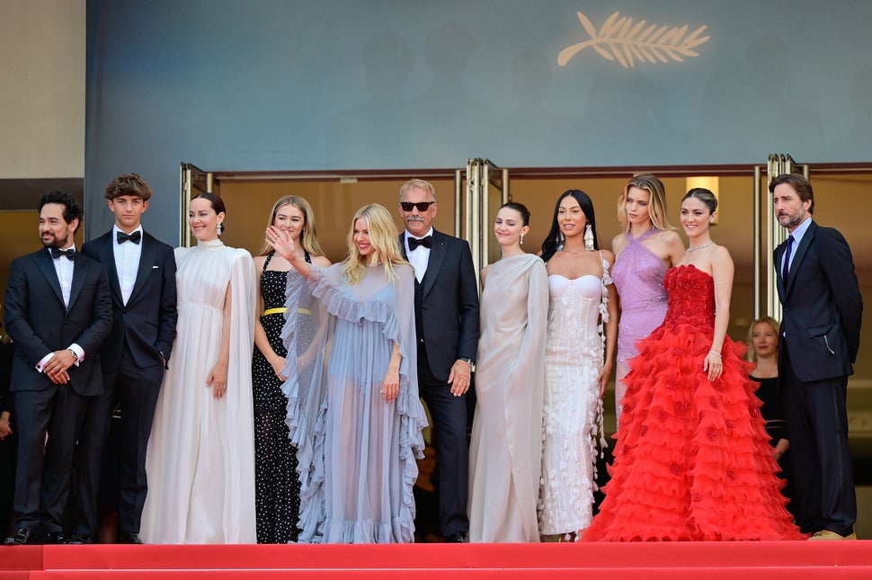 Kevin Costner attended the premiere of Horizon: An American Saga at Cannes with his co-stars