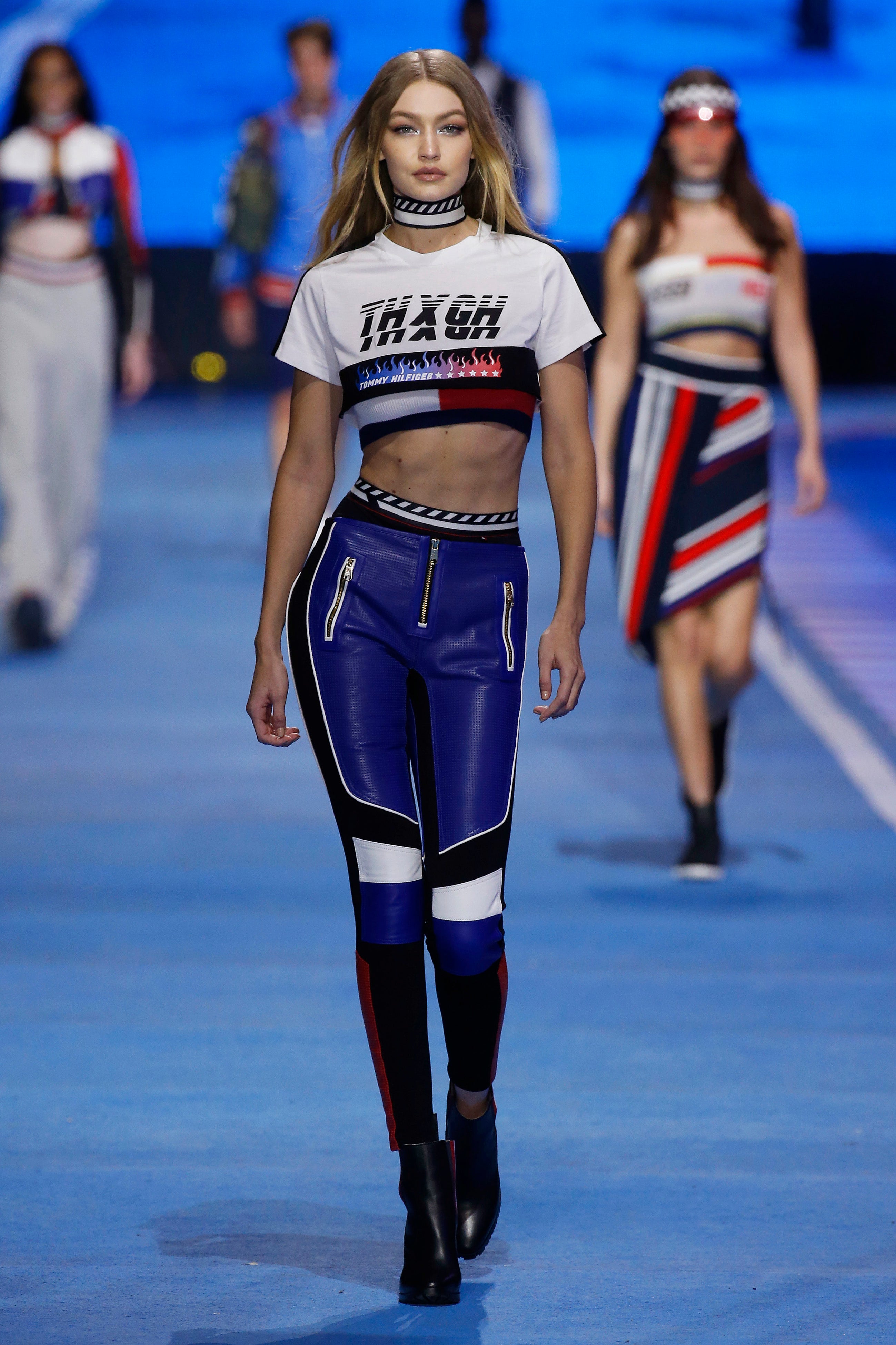 Gigi Hadid Shows Off Crazy Toned Abs During Tommy Hilfiger